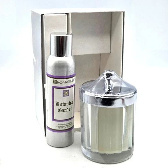 NEW in Box VINTAGE Romatique Botanical Garden Fragance Candle and Room Spray - Picture 4 of 6